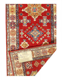 Red Color Fine Hand knotted Kazak runner 2'5'' X 7'6''