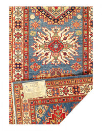 Light Blue Fine Hand knotted Kazak runner 2'7'' X 8'4''