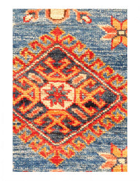 Light Color Fine Hand knotted Kazak Runner 2' X 6'