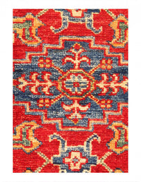 Red Color Fine Hand knotted Kazak rug 2'1'' X 3'1''