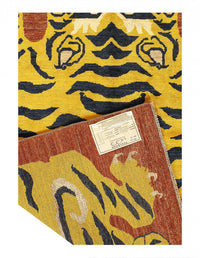 Pasargad Hand Knotted Tibetan Tiger Rug 4'2'' X 5'11''