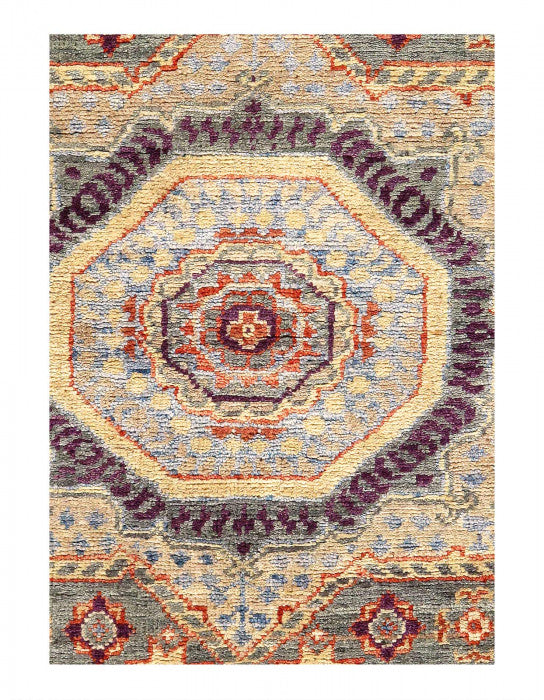 Light Brown Fine Hand knotted Mamluk rug 3'5'' X 5'2''