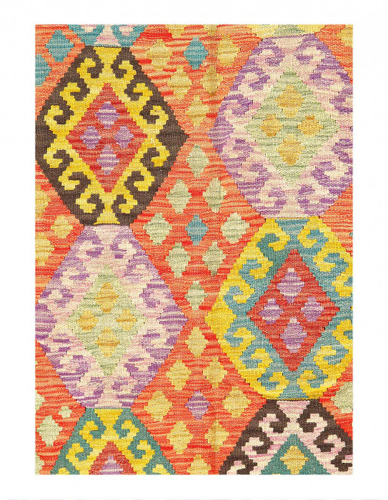 Pasargad Caucasian Tribal Style Flat Weave kilim 4'2'' X 5'6''