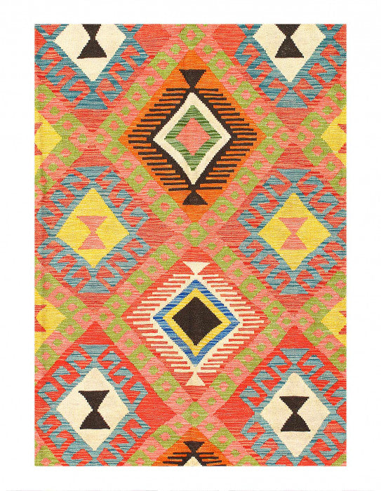 Pasargad Caucasian Tribal Style Flat Weave kilim 6'7'' X 10'3''