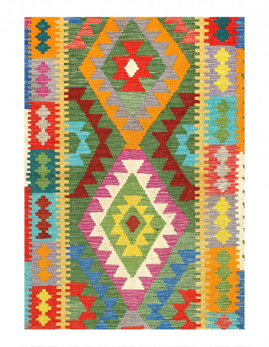 Pasargad Caucasian Tribal Style Flat Weave kilim runner 2'9'' X 13'1''