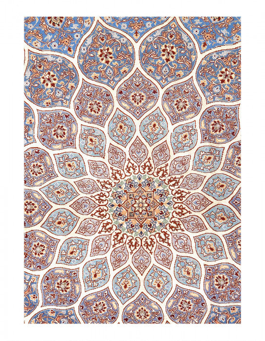 Persian Isfahan Silk & Wool 3'7'' X 5'2''