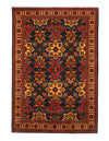 Navy Blue Fine Hand knotted Turkaman rug 6'6'' X 9'6''