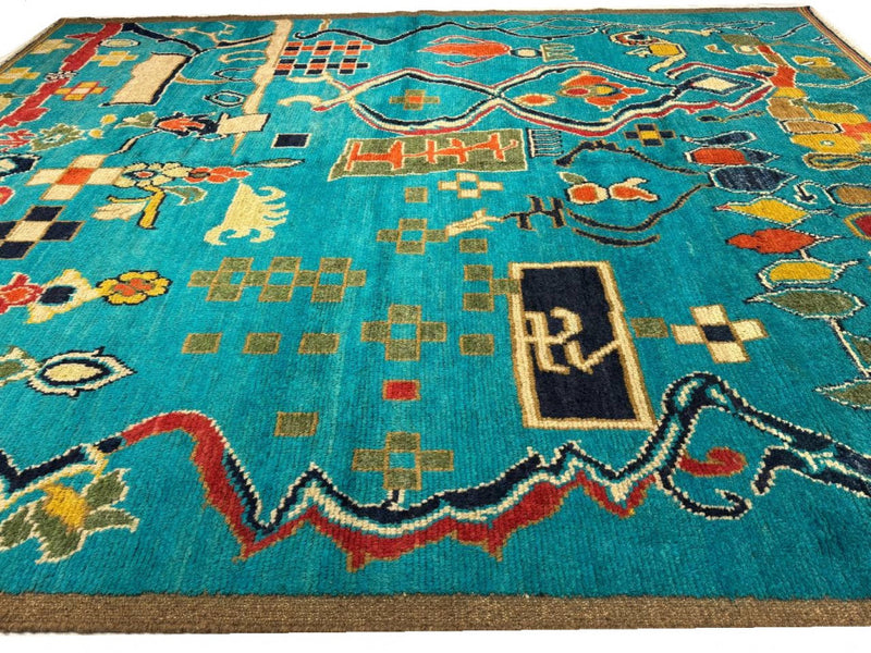 Fine Hand knotted Moroccan rug 8'4'' X 9'8''