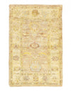 Ivory Color fine hand knotted Oushak rug 2'11'' X 4'8''