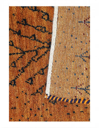 Gold color Fine Hand knotted Persian Gabbeh runner 1'7'' X 4'11''