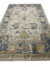 Ivory Color fine hand knotted Oushak rug 5'7'' X 9'6''