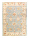 Light Blue Fine Hand knotted Oushak Rug 10' X 14''